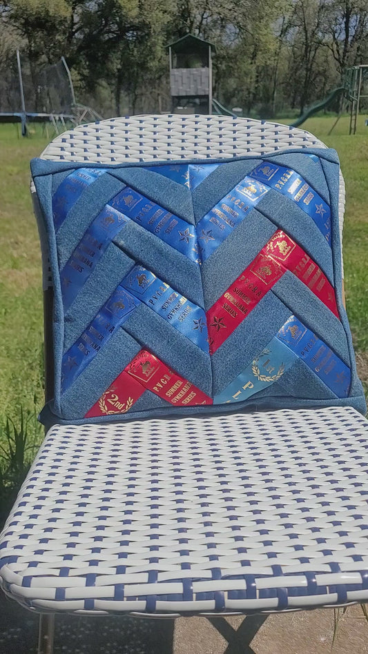 Custom Award Ribbon Pillow 16"x16"